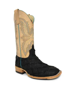 Macie Bean Womens Black Matte Big Bass Bone Boots