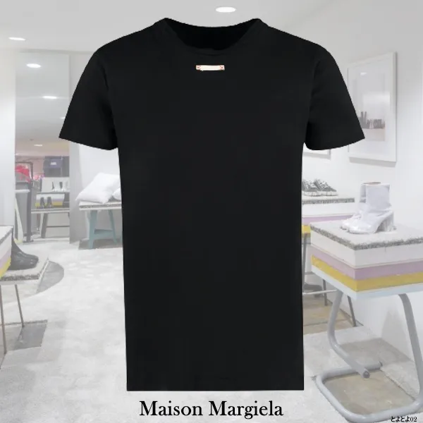 Maison Margiela  |Crew Neck Pullovers Unisex Plain Cotton Short Sleeves Logo