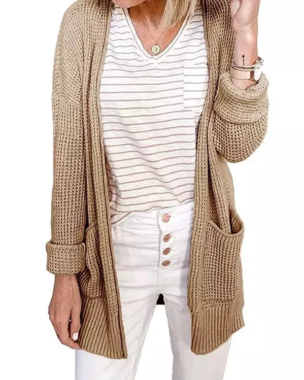 Makayla Waffle Pocket Cardigan