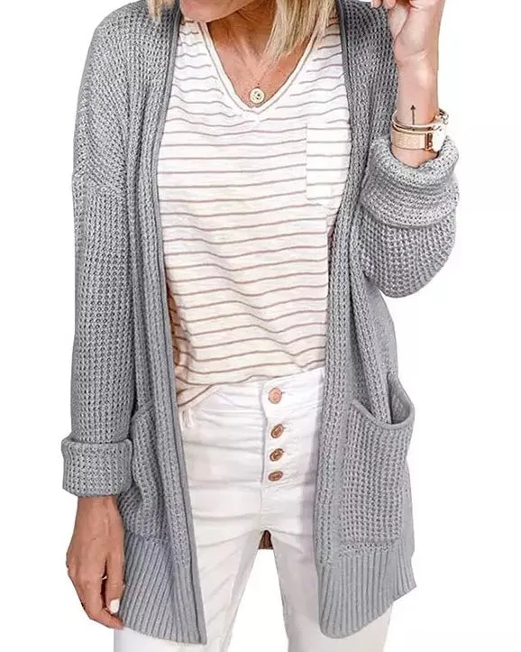 Makayla Waffle Pocket Cardigan