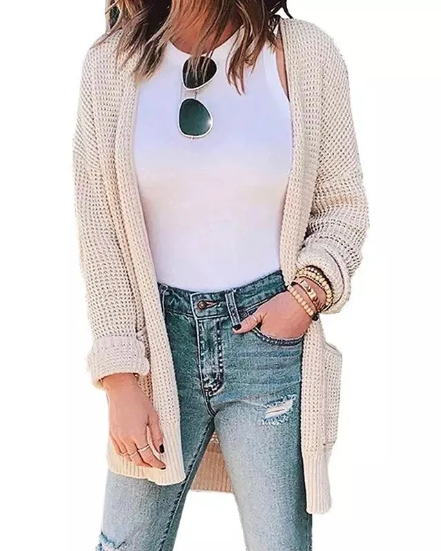 Makayla Waffle Pocket Cardigan