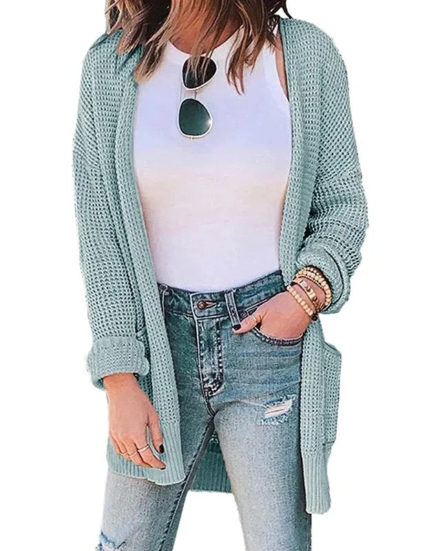 Makayla Waffle Pocket Cardigan