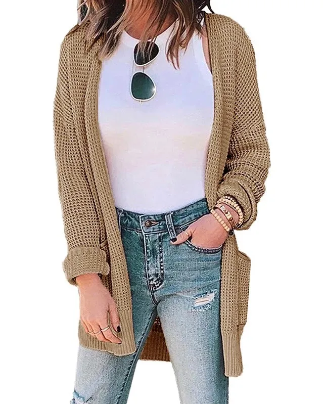 Makayla Waffle Pocket Cardigan