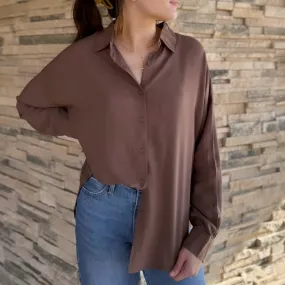 Makenna Over Size Long Sleeve Button Down Shirt