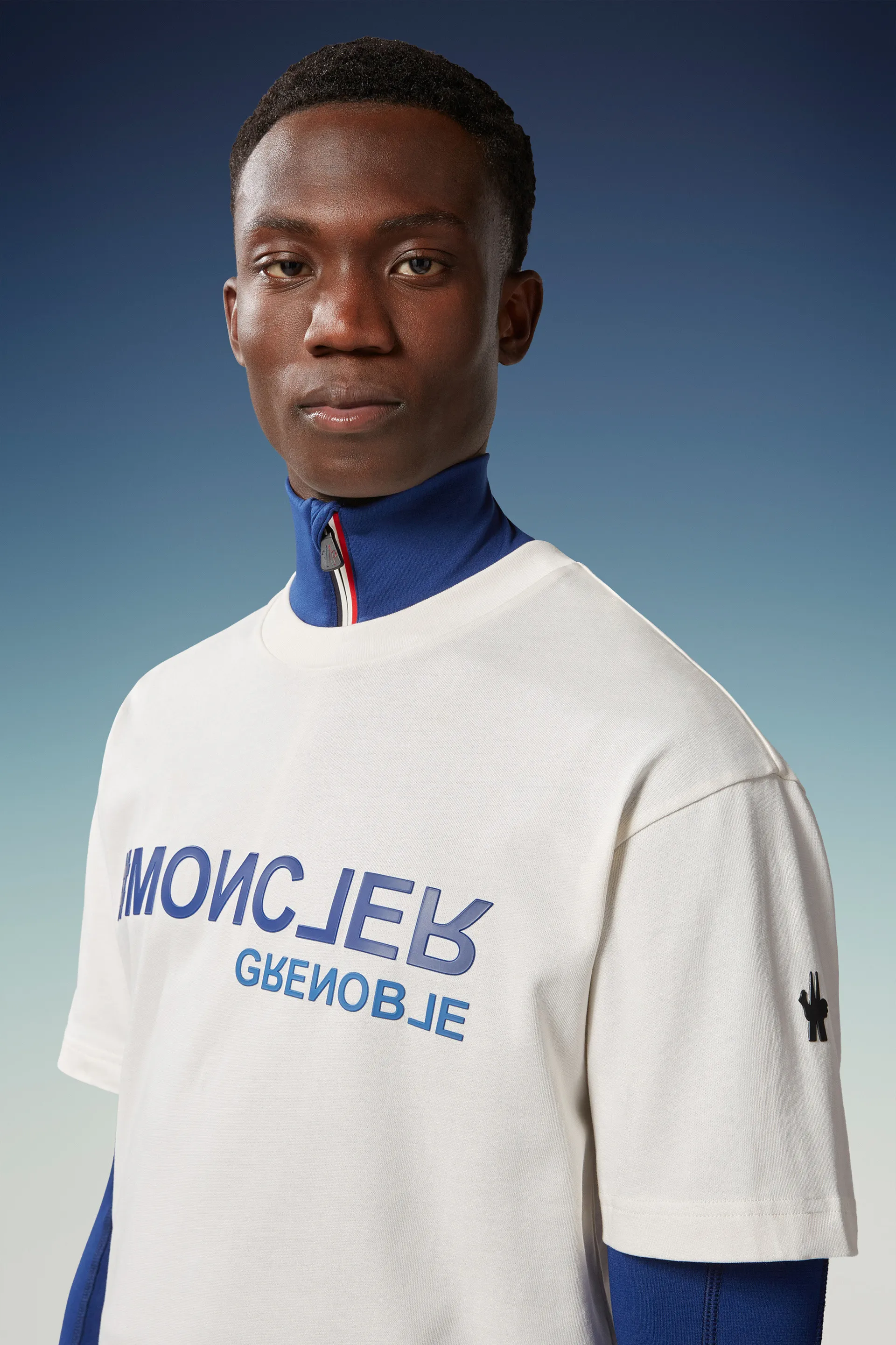 MONCLER  |Crew Neck Pullovers Street Style Plain Cotton Short Sleeves