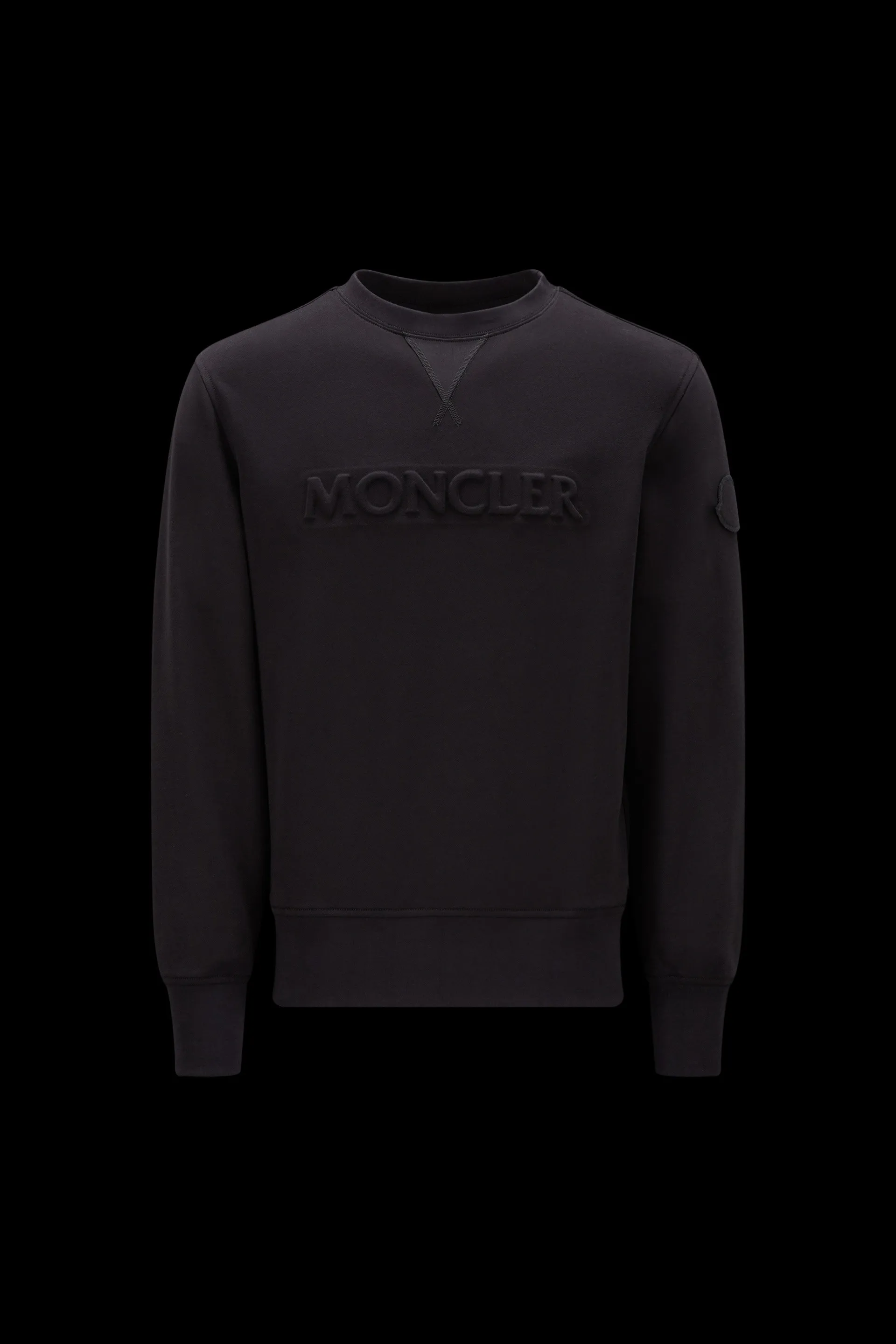 MONCLER  |Crew Neck Street Style Long Sleeves Logo