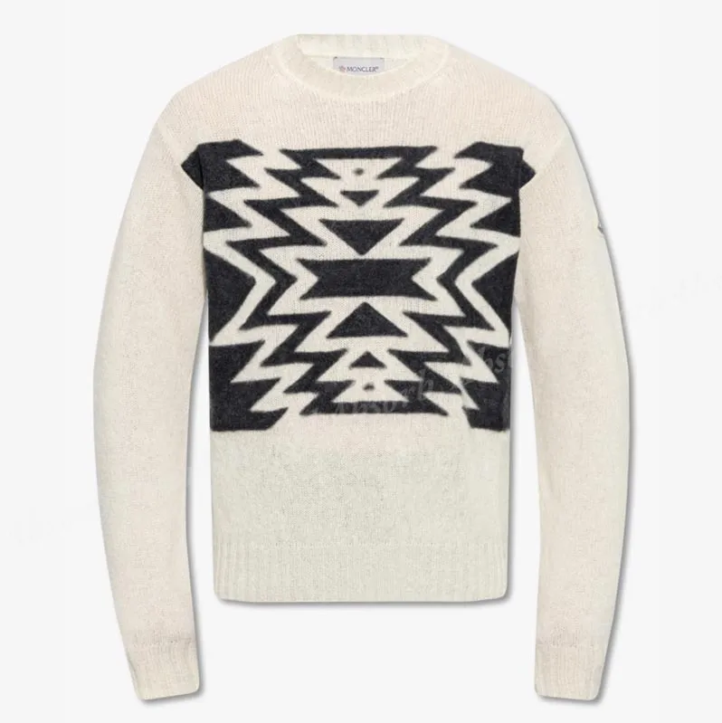 MONCLER  |Crew Neck Wool Street Style Long Sleeves