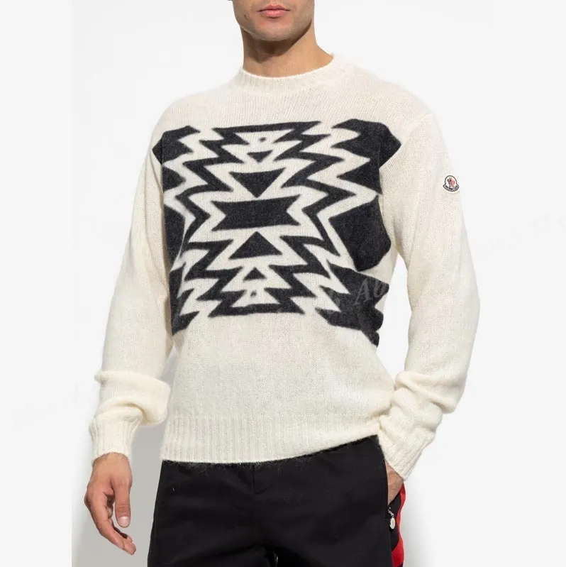 MONCLER  |Crew Neck Wool Street Style Long Sleeves