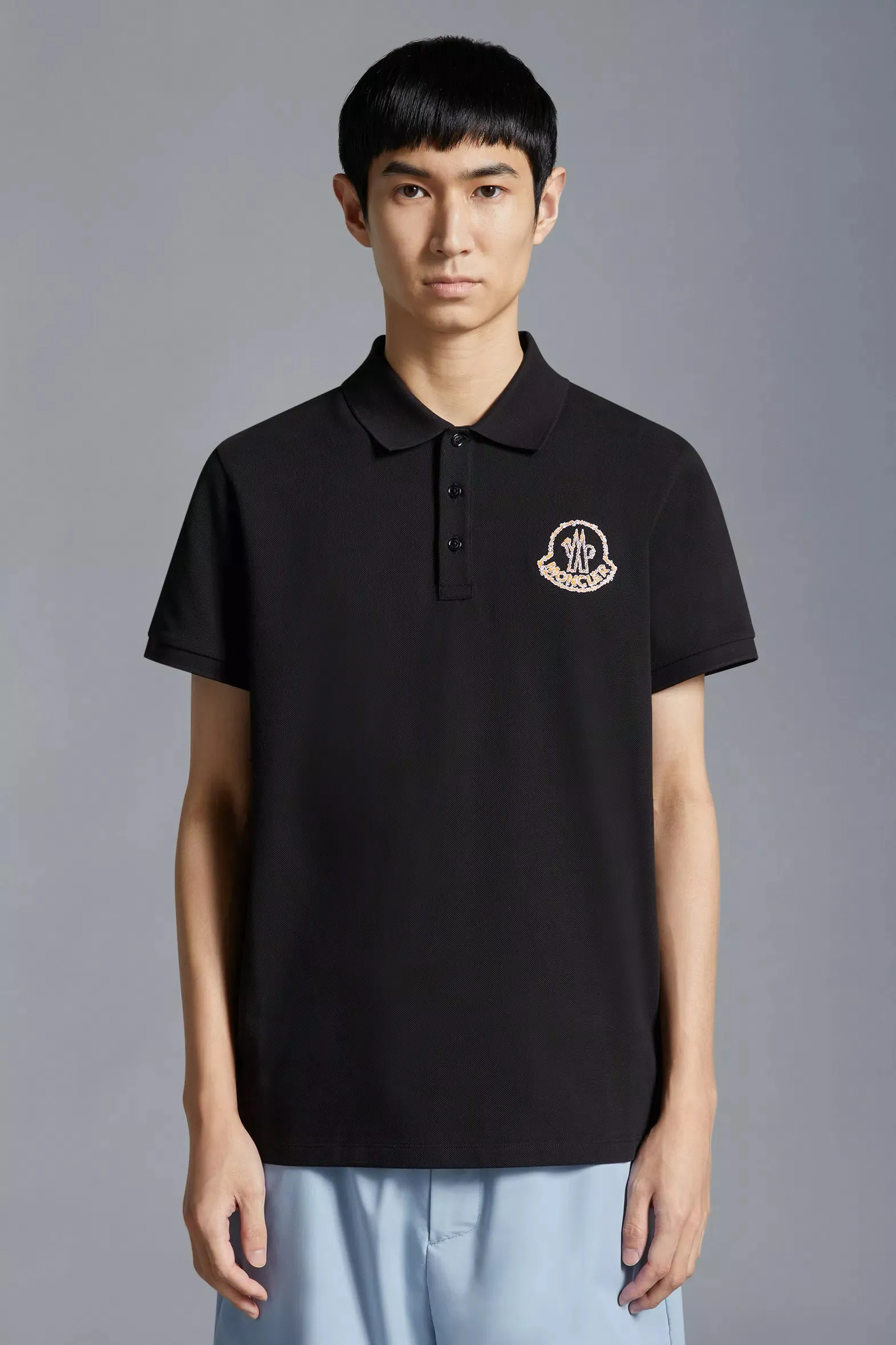 MONCLER  |Embroidered Logo Polo Shirt