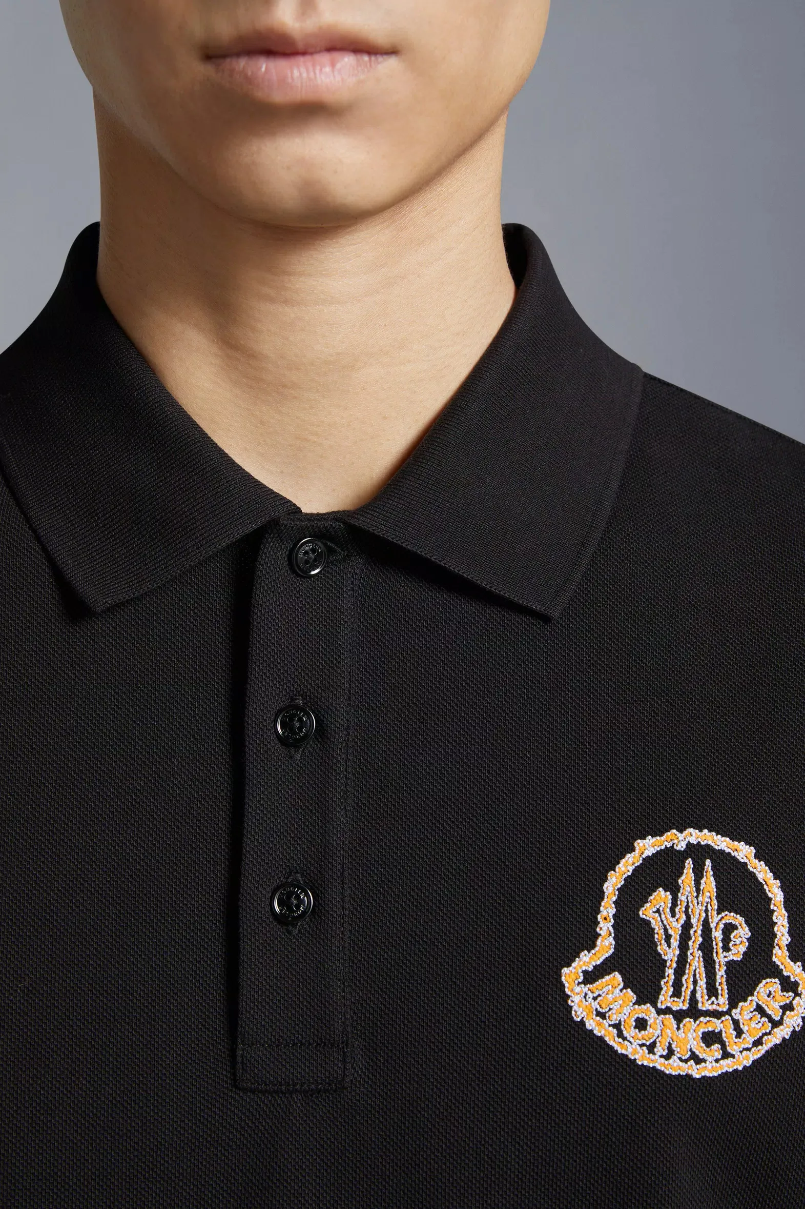 MONCLER  |Embroidered Logo Polo Shirt