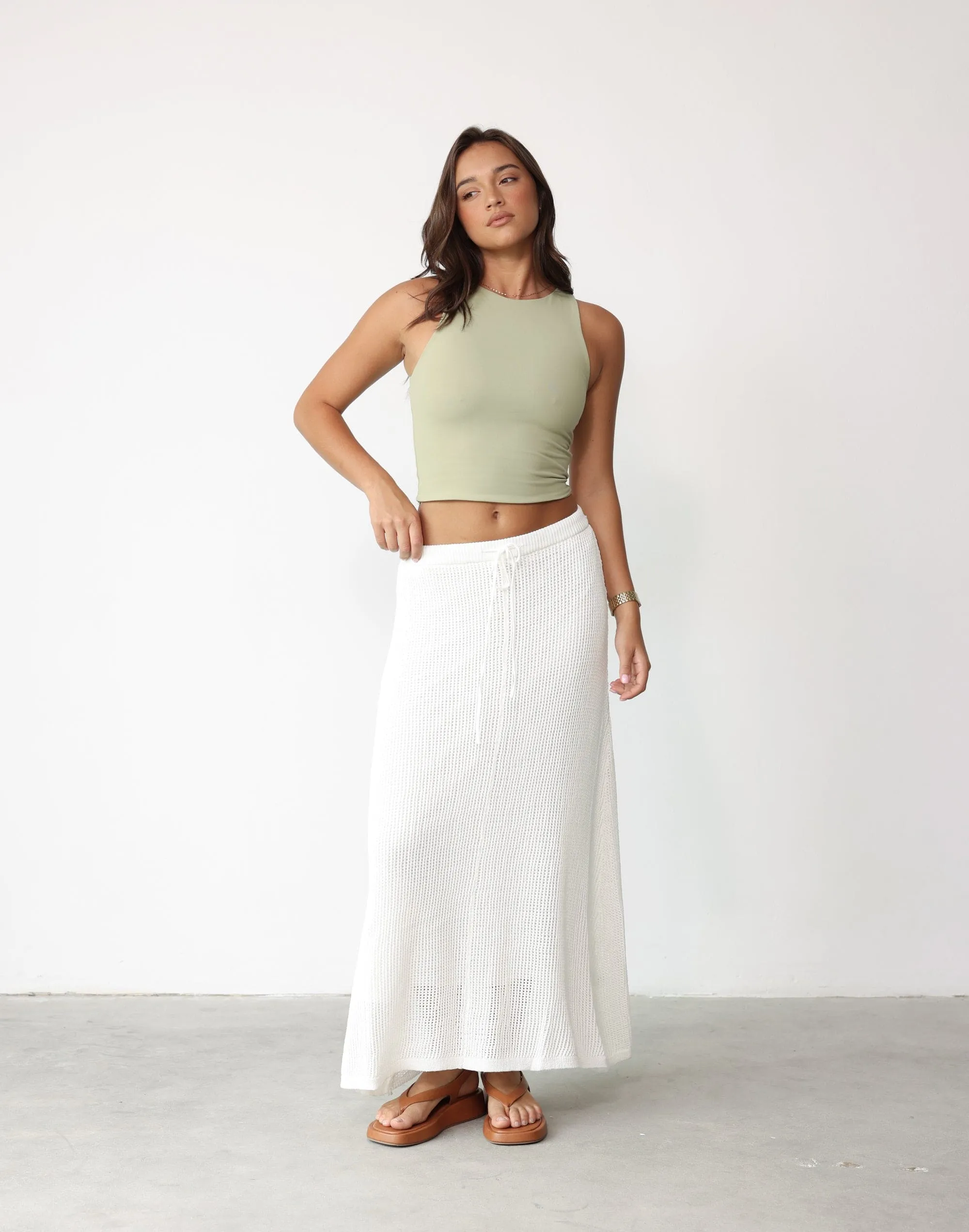 Niana Maxi Skirt (White)