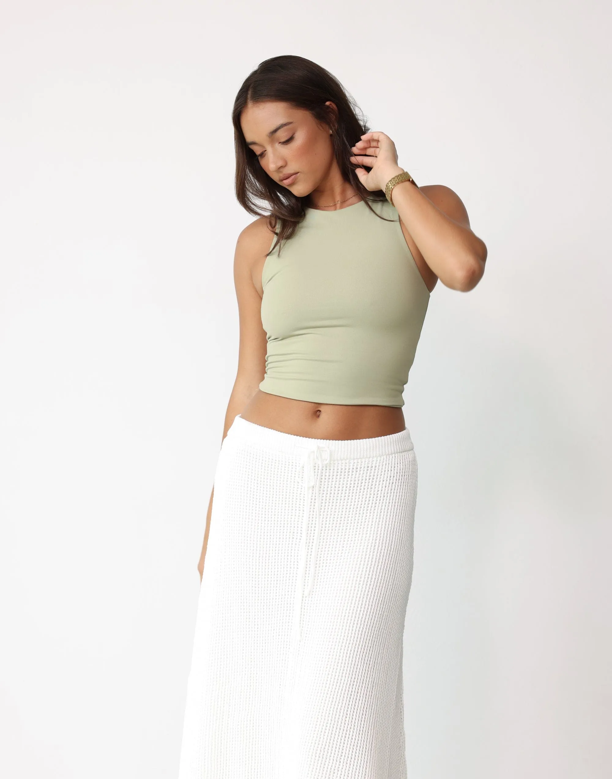 Niana Maxi Skirt (White)