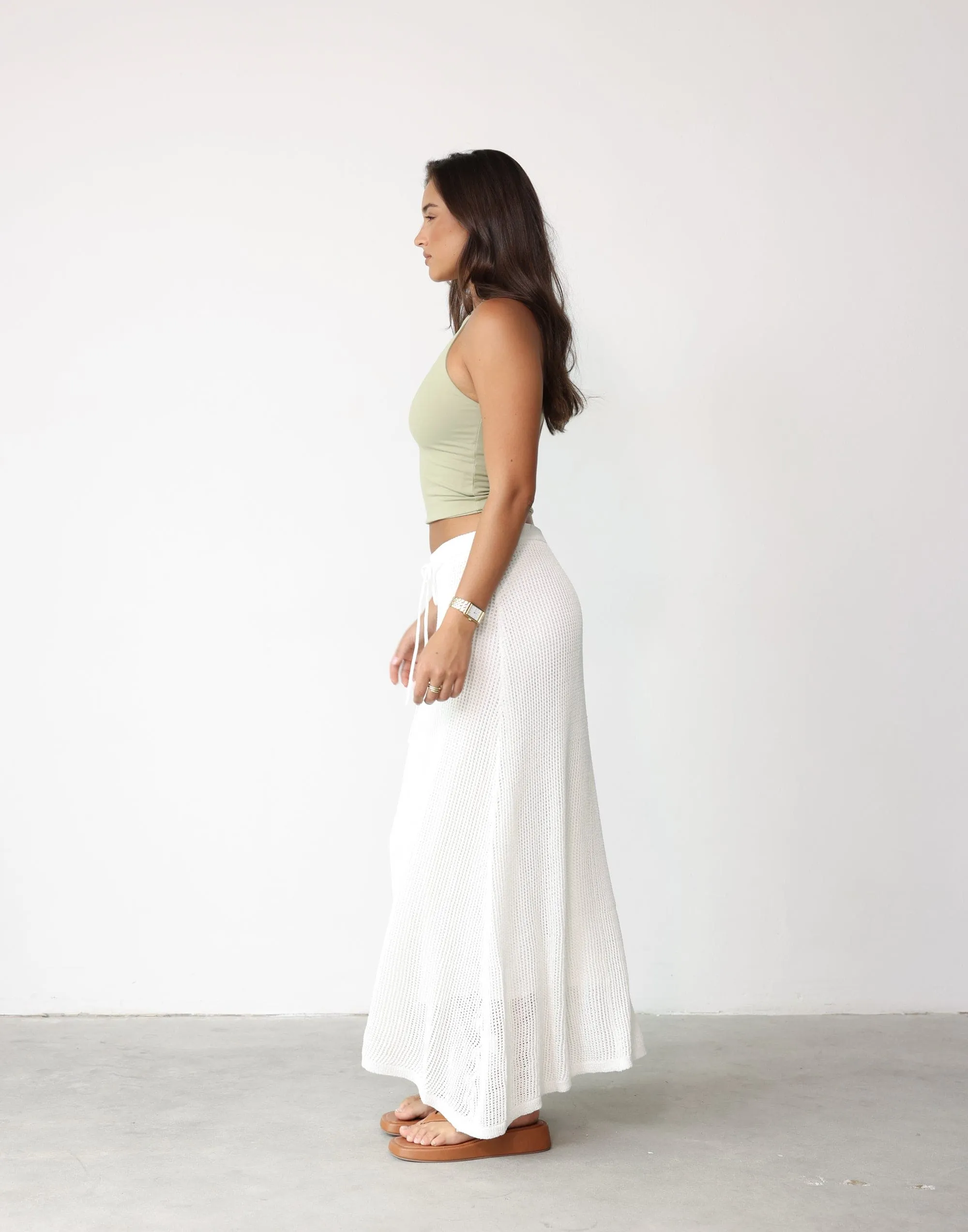 Niana Maxi Skirt (White)