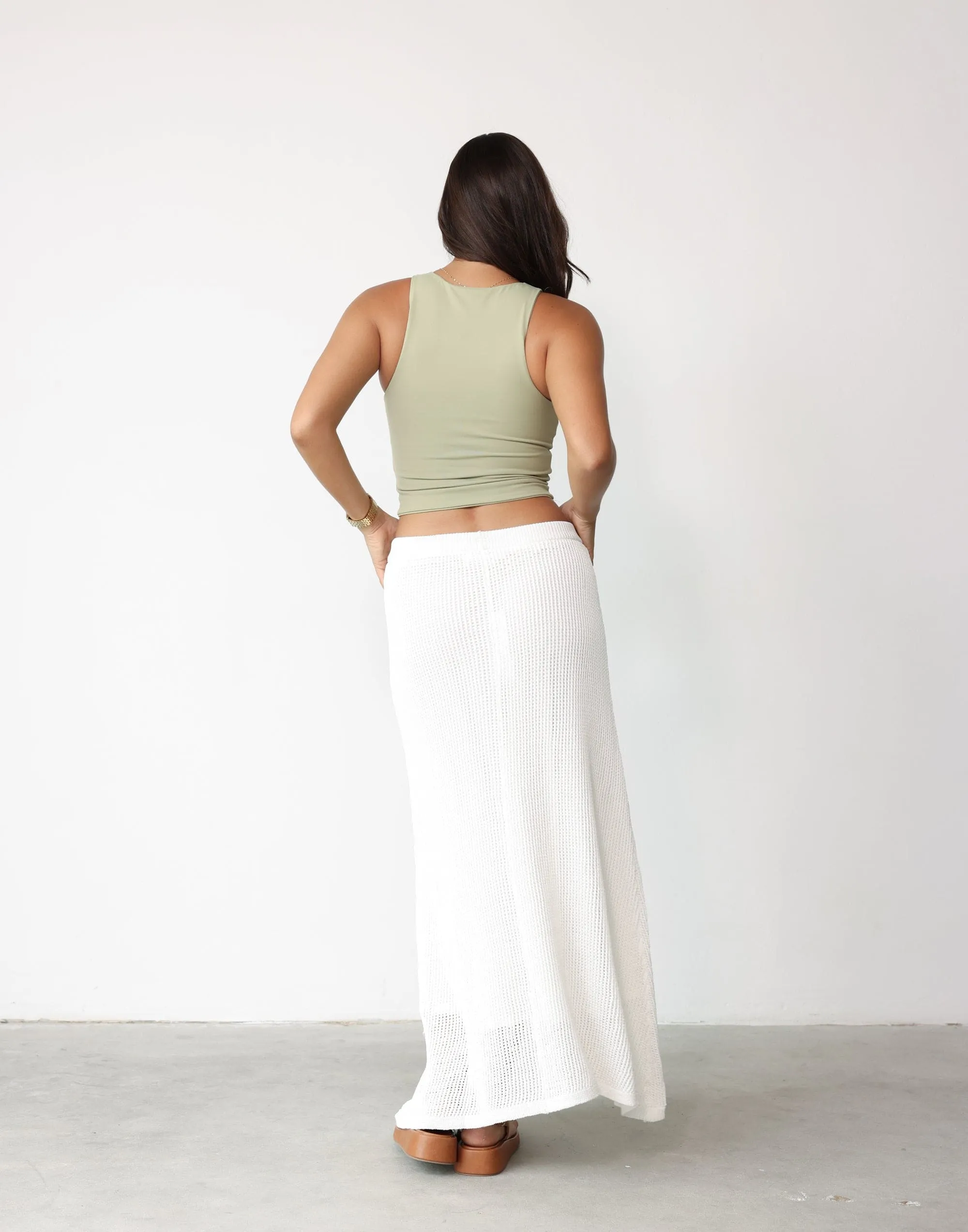 Niana Maxi Skirt (White)