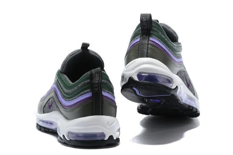 Nike Air Max 97 Carbon Grey Dk Purple T Purple Shoes Sale Men Size US 7, 8, 8.5, 9, 10, 11