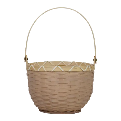 Olli Ella Small Blossom Basket - Light Grey