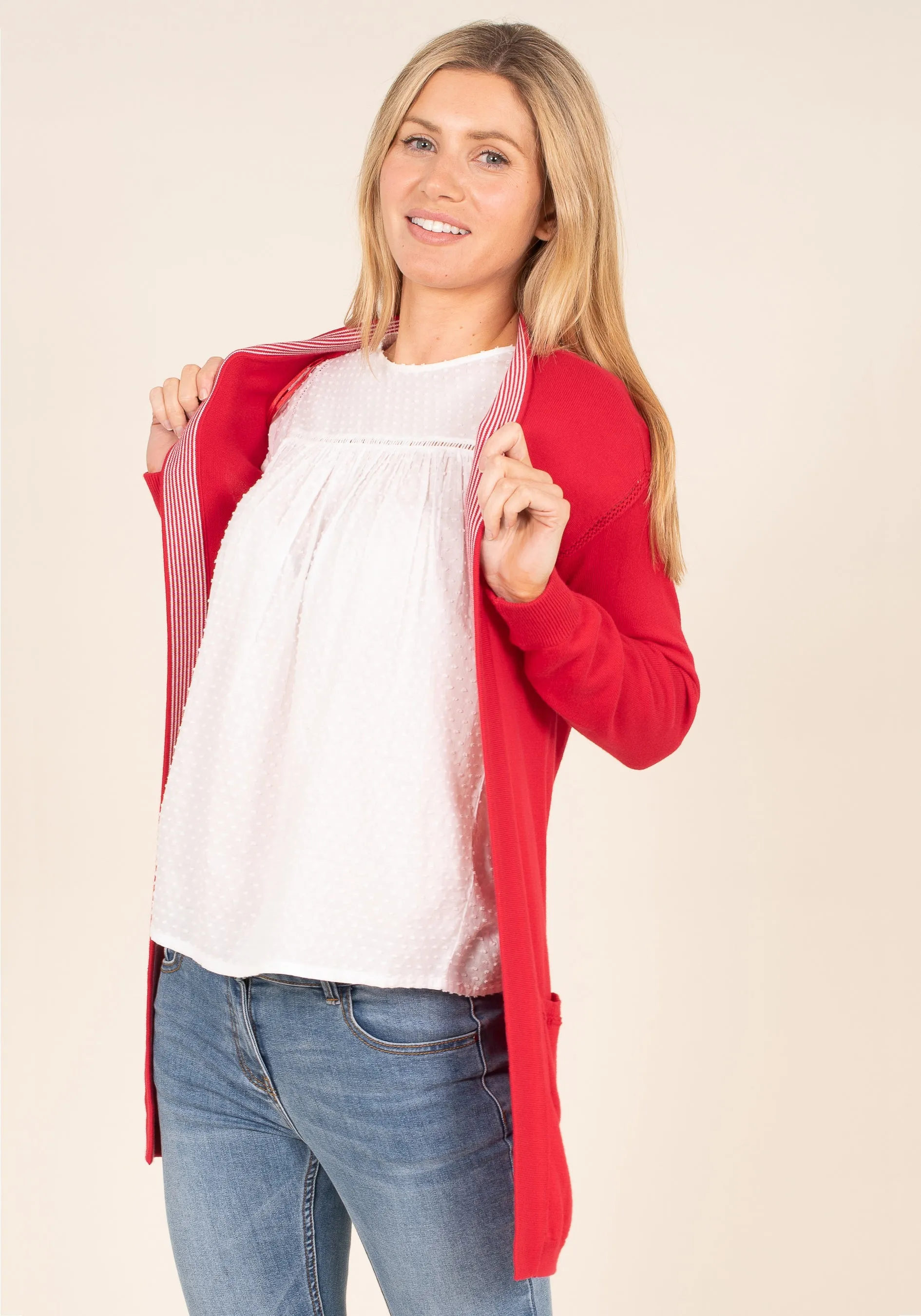 Organic Cotton Pointelle Cardigan