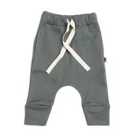 Organic Drawstring Pants - Petrol