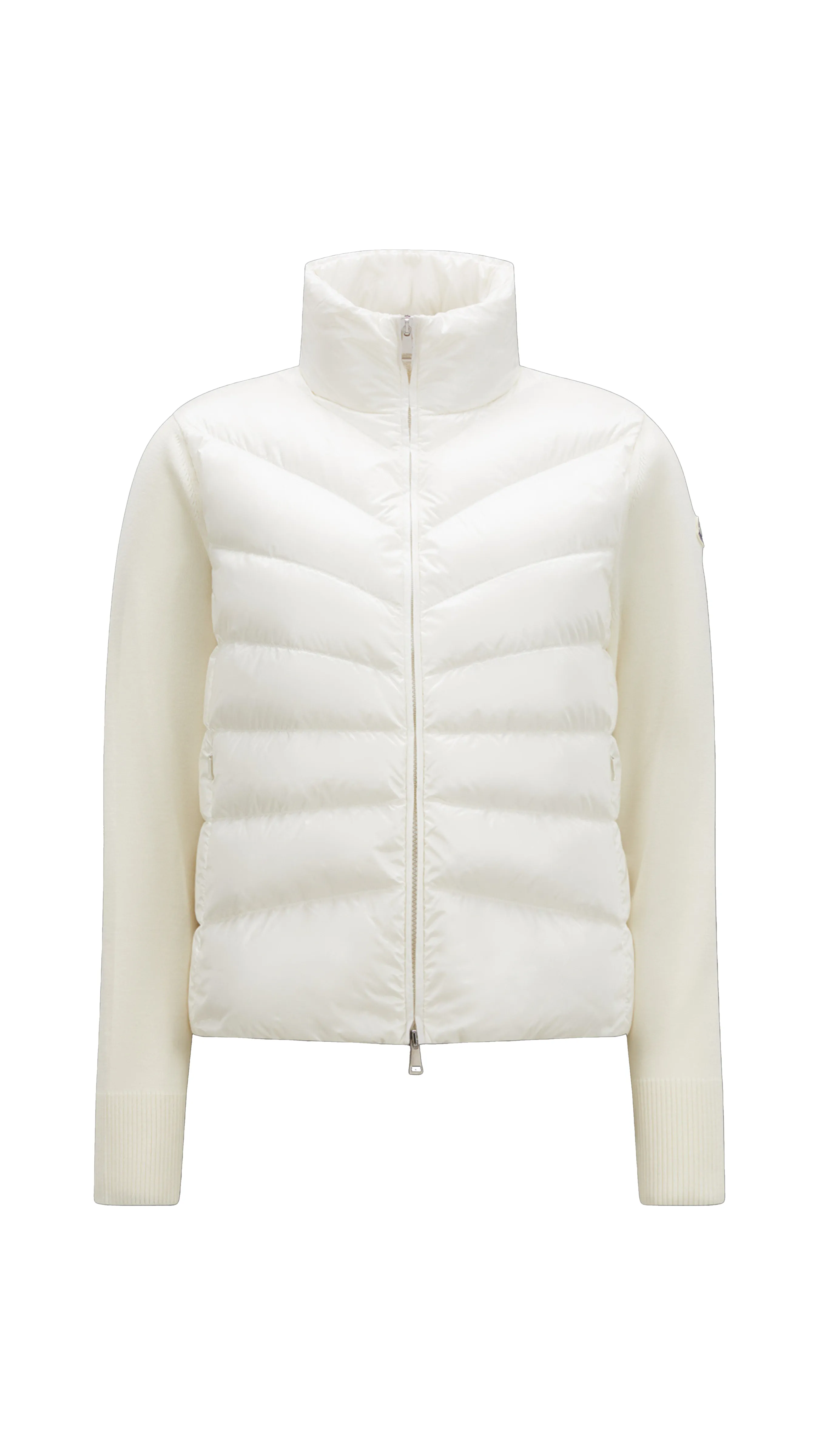 Padded Wool Cardigan - White