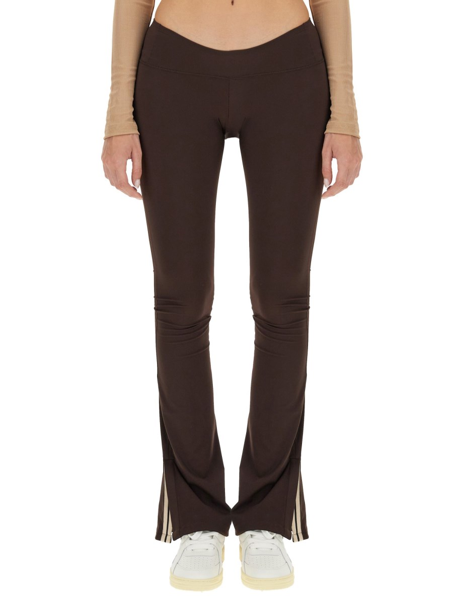 PALM ANGELS    FLARED LEGGINGS WITH SWEETHEART WAIST