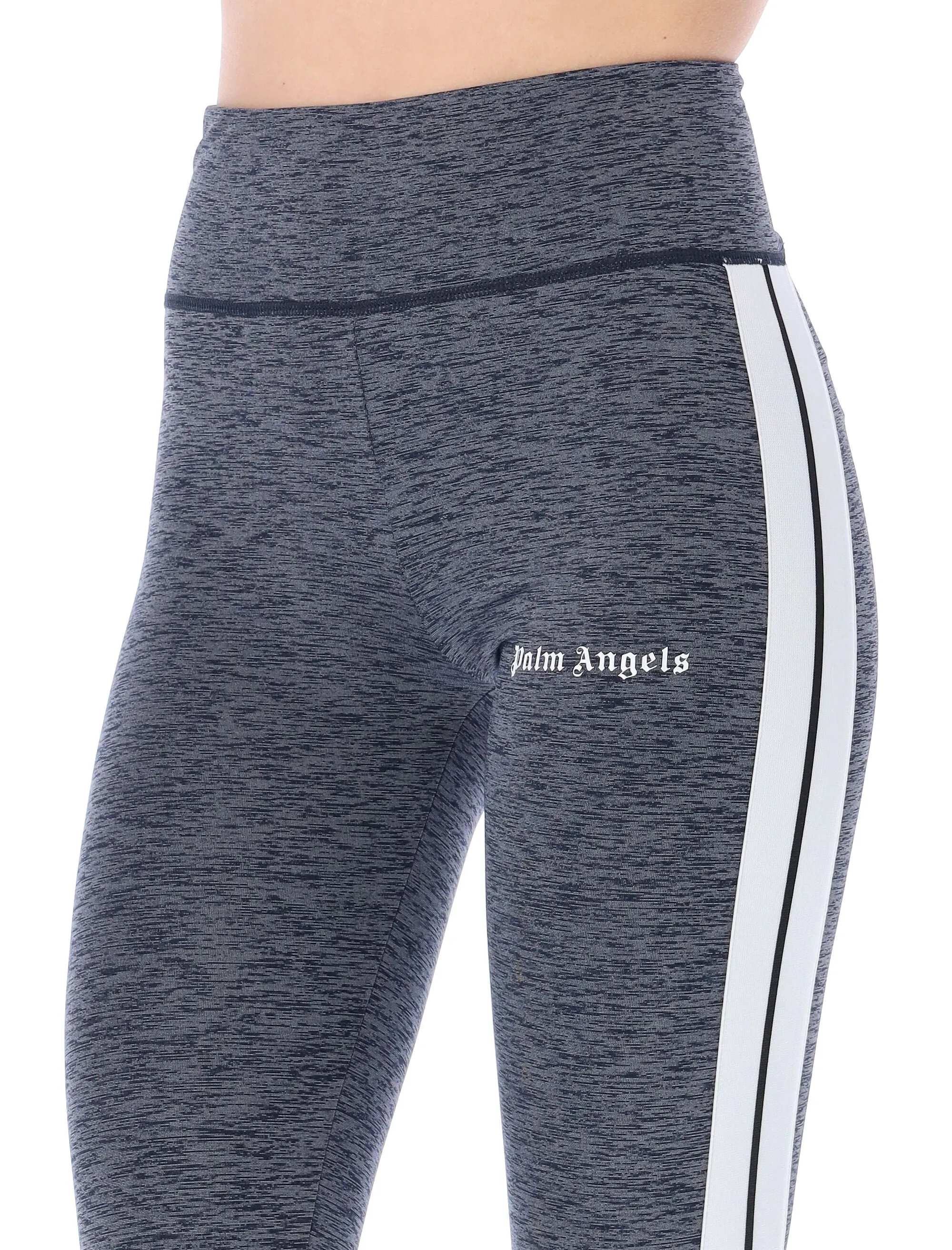 Palm Angels Logo Printed Side-Stripe Leggings