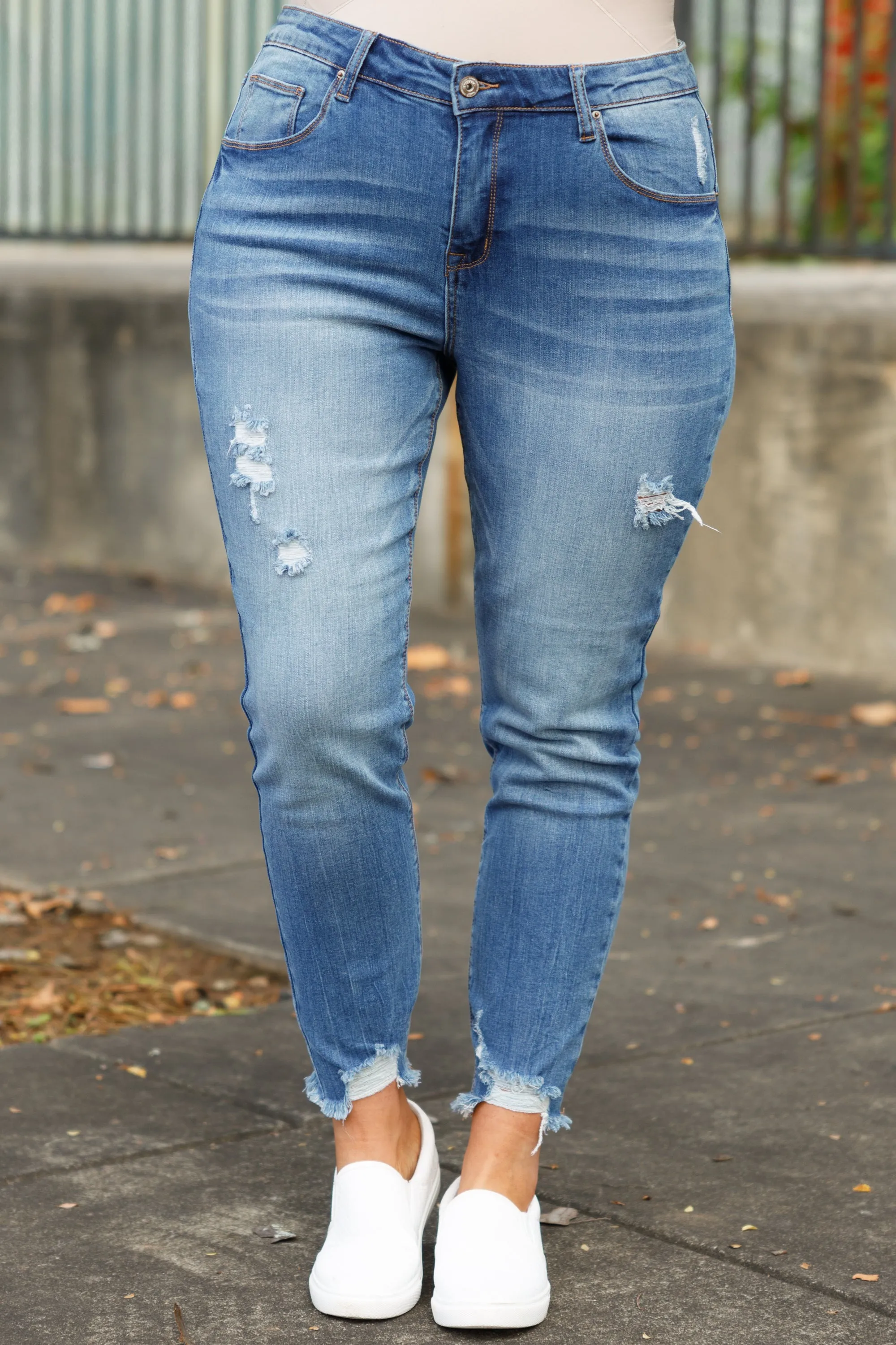 Patience Is A Virtue Jeans, Medium Wash