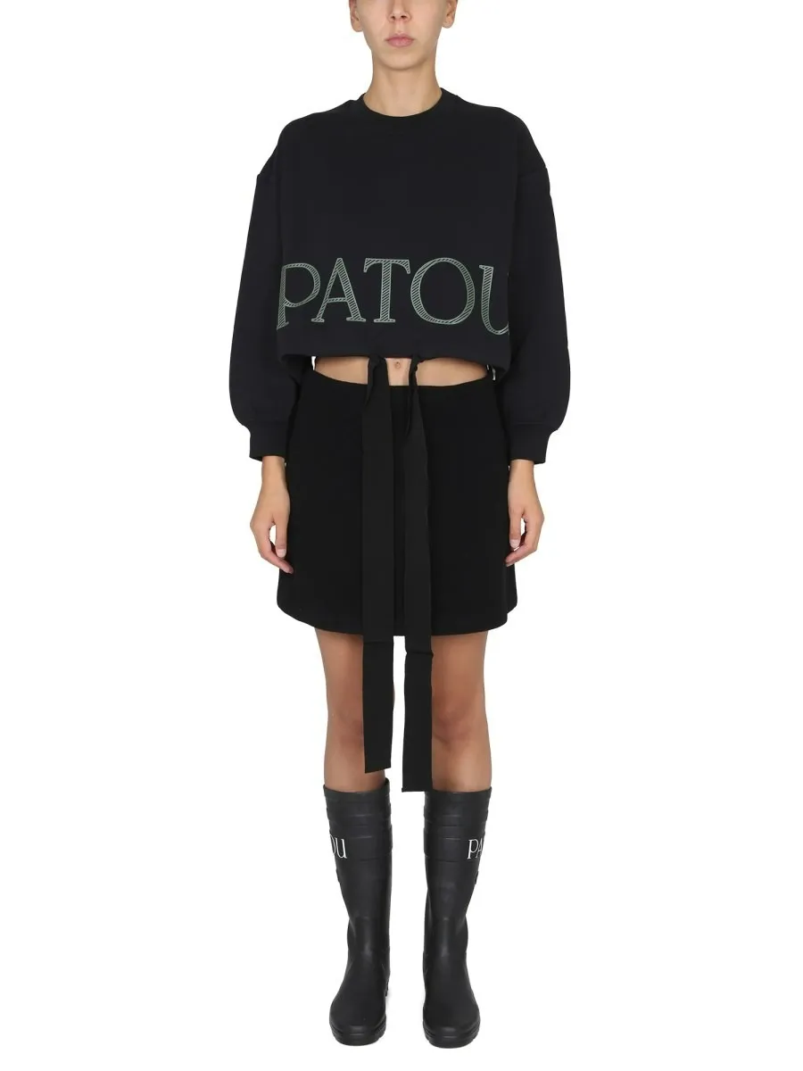 PATOU  |Street Style Long Sleeves Plain Cotton Medium