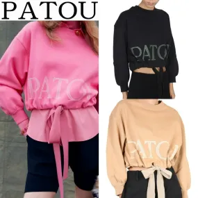 PATOU  |Street Style Long Sleeves Plain Cotton Medium