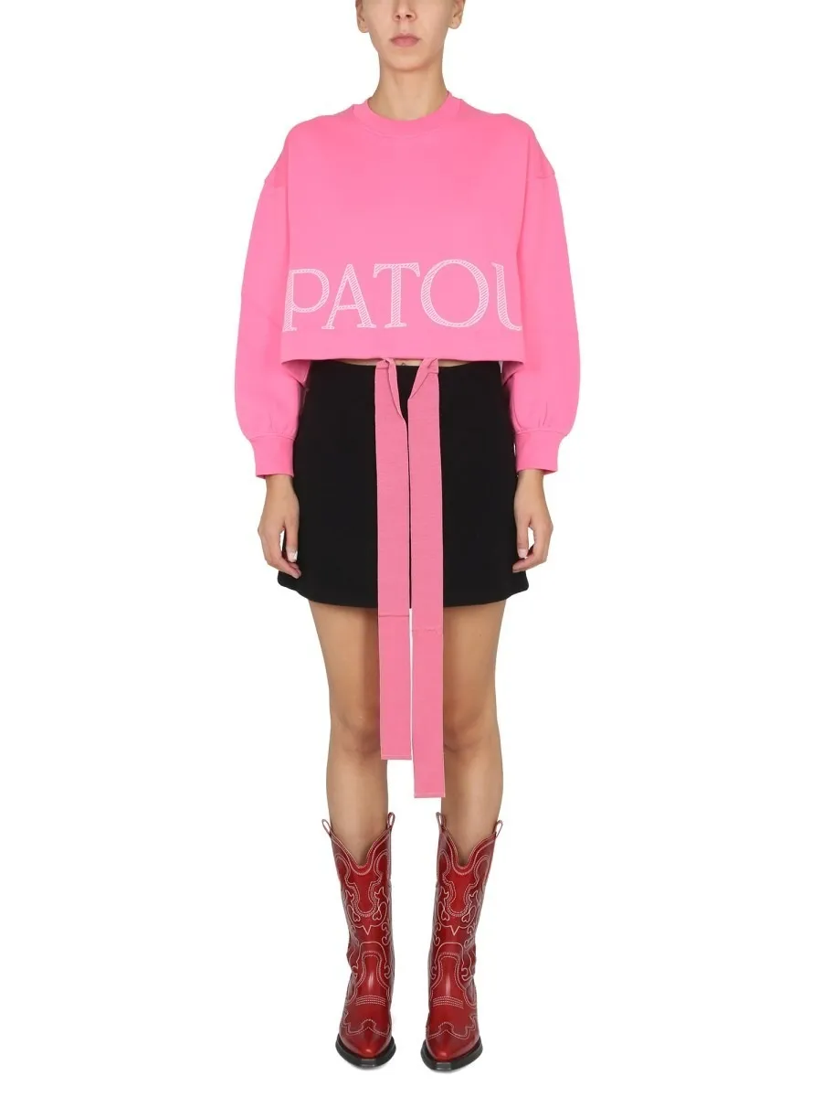 PATOU  |Street Style Long Sleeves Plain Cotton Medium