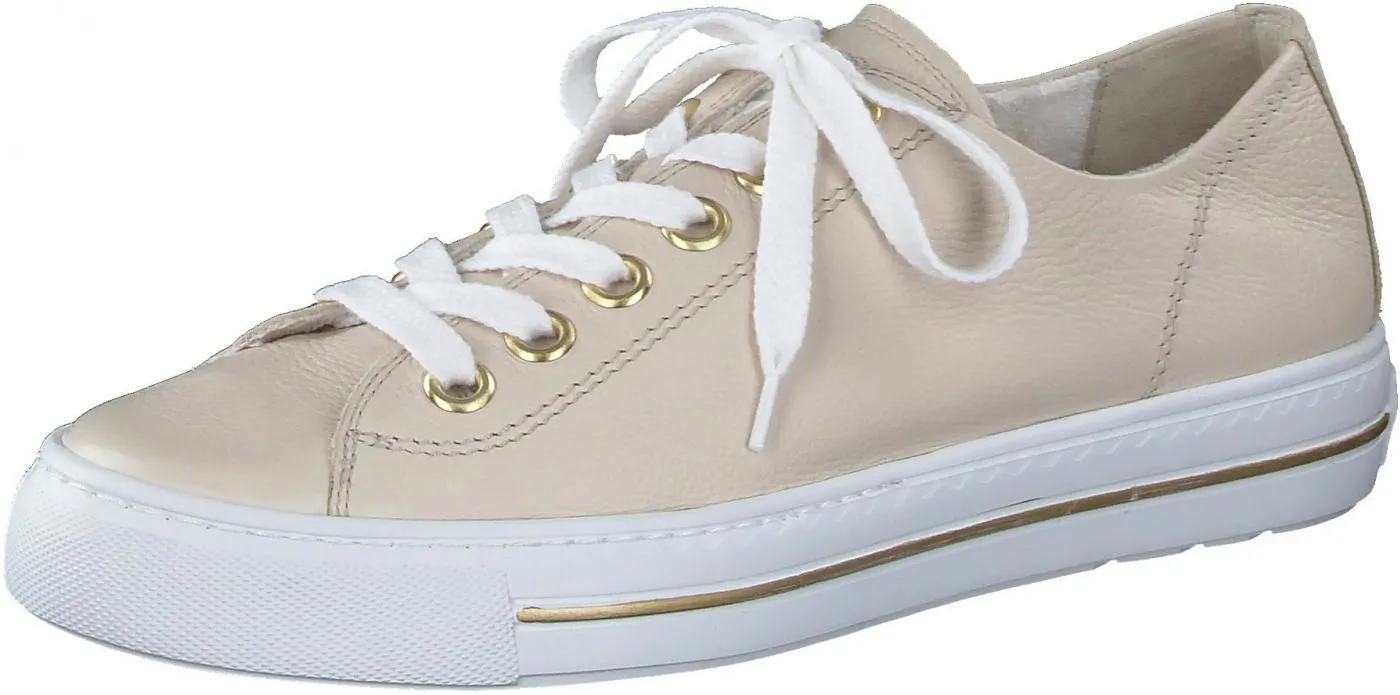 Paul Green Cream Leather trainer 4704 -285