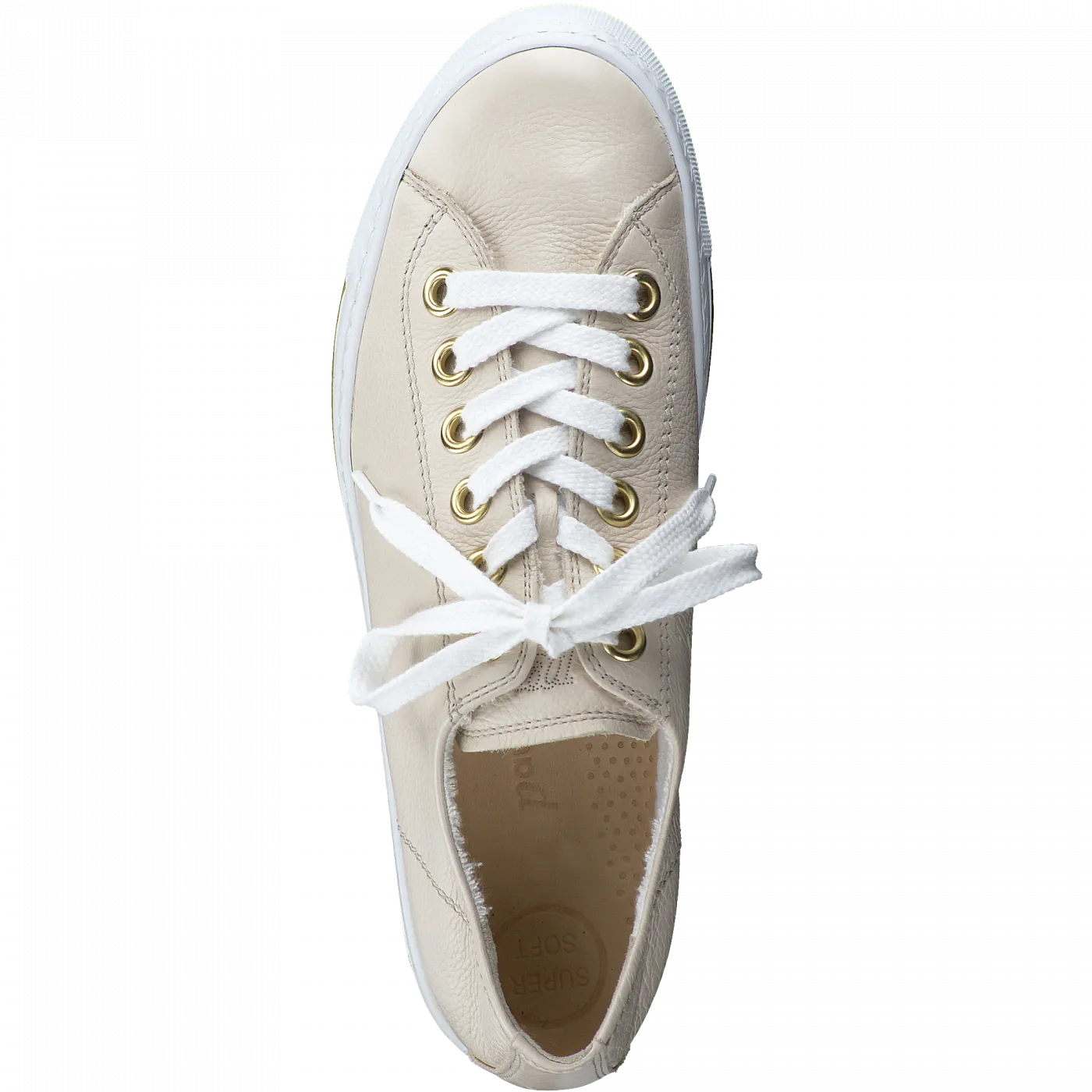 Paul Green Cream Leather trainer 4704 -285