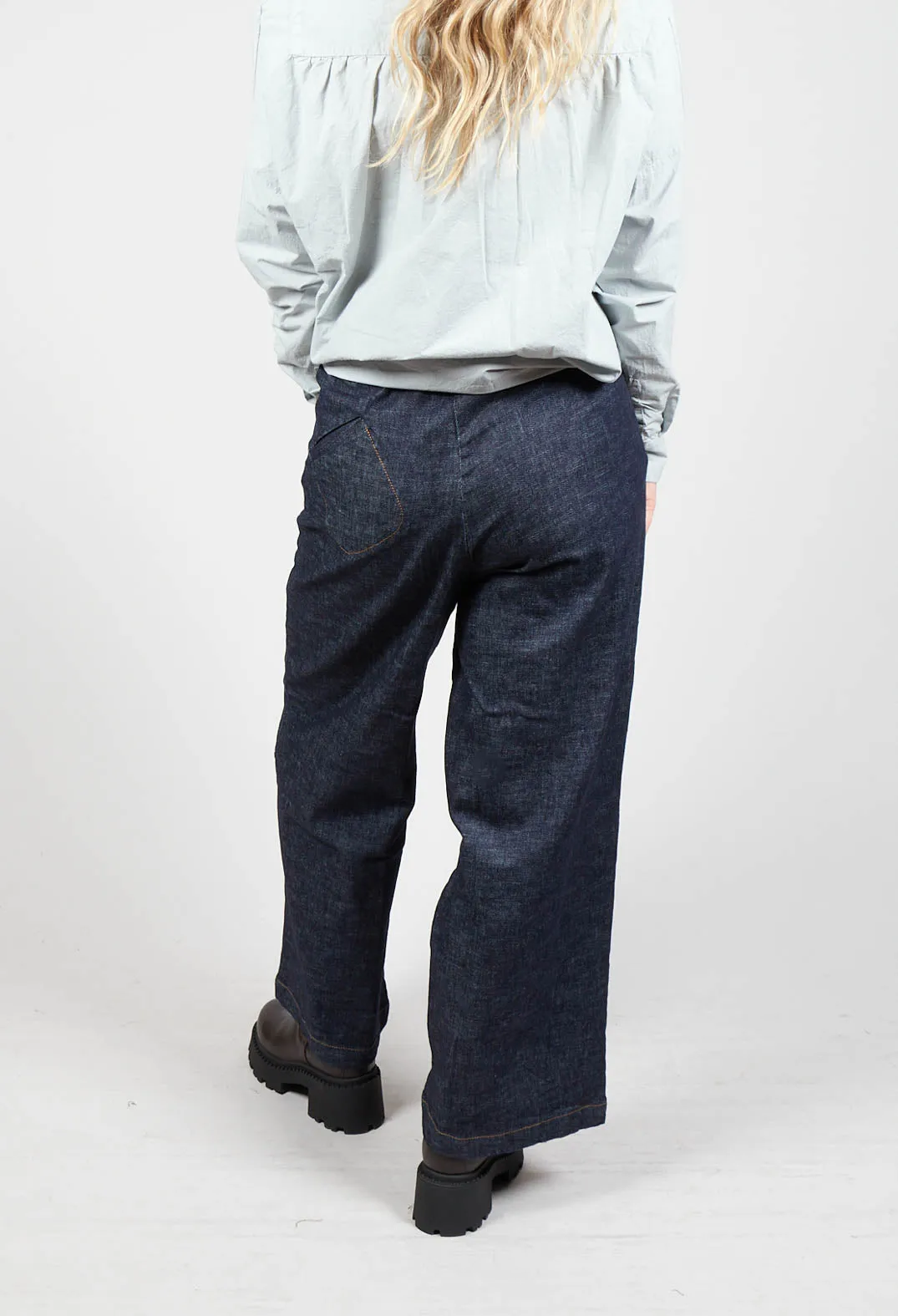 Pierfranca Trousers in Washed Denim