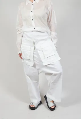 Pocket Cargo Trousers in Starwhite