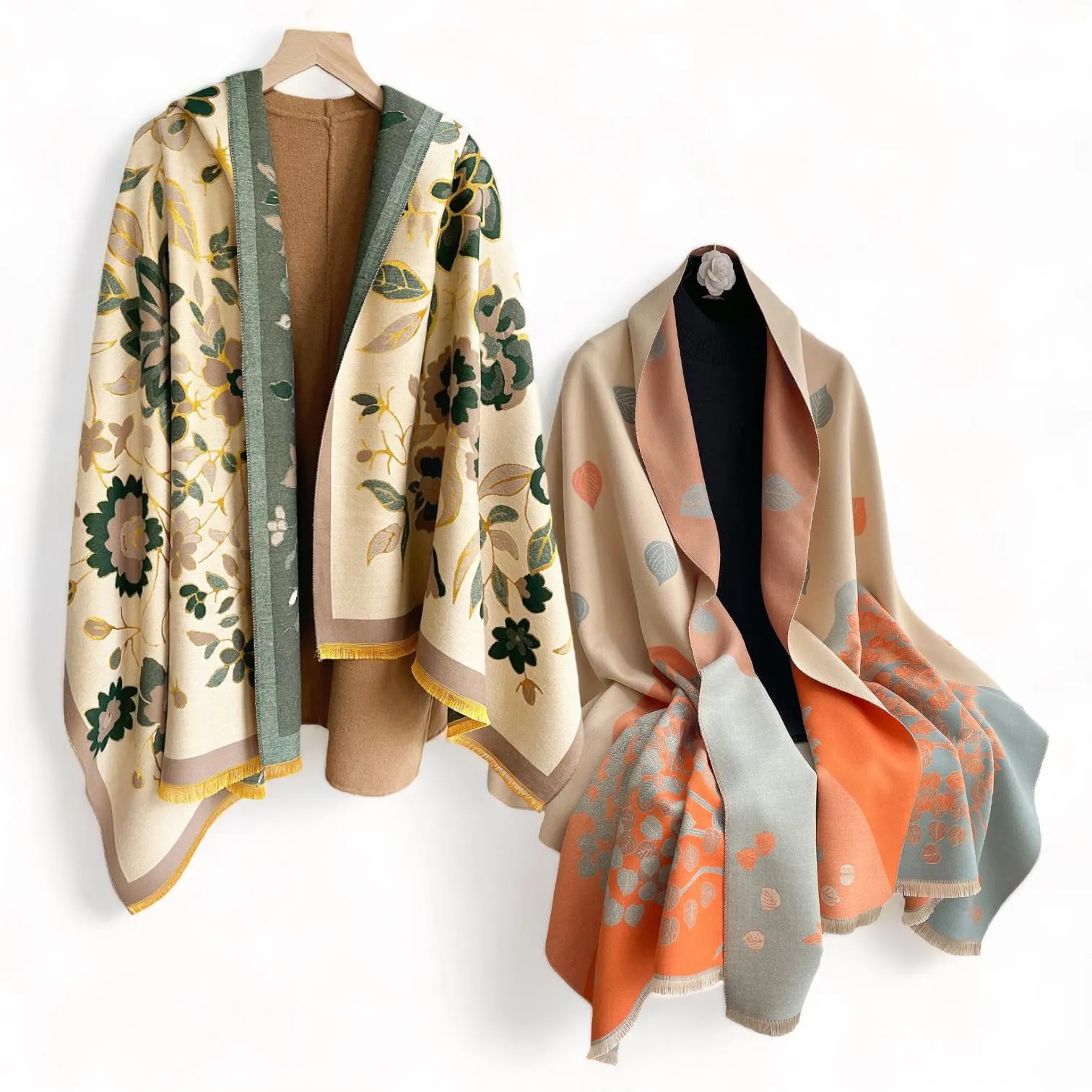 PREORDER WRAP Warm Jacquard Shawl Scarf