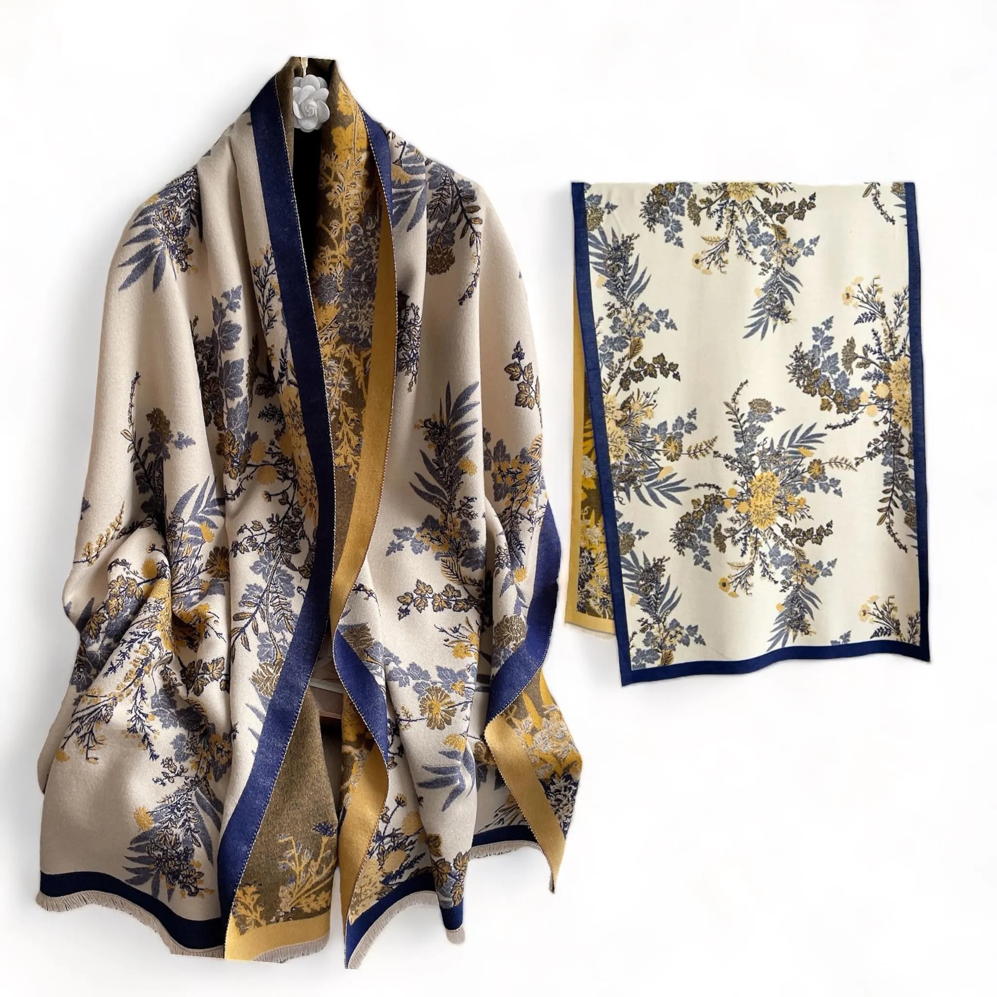 PREORDER WRAP Warm Jacquard Shawl Scarf