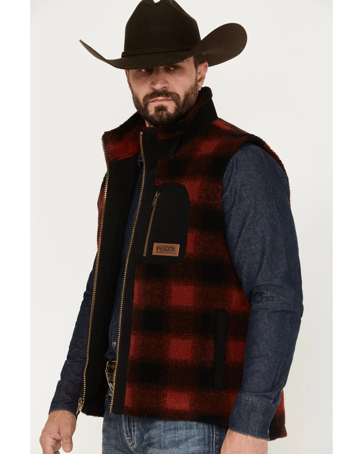 Product Name:  Pendleton Men's Ridgeline Buffalo Checker Fleece Vest