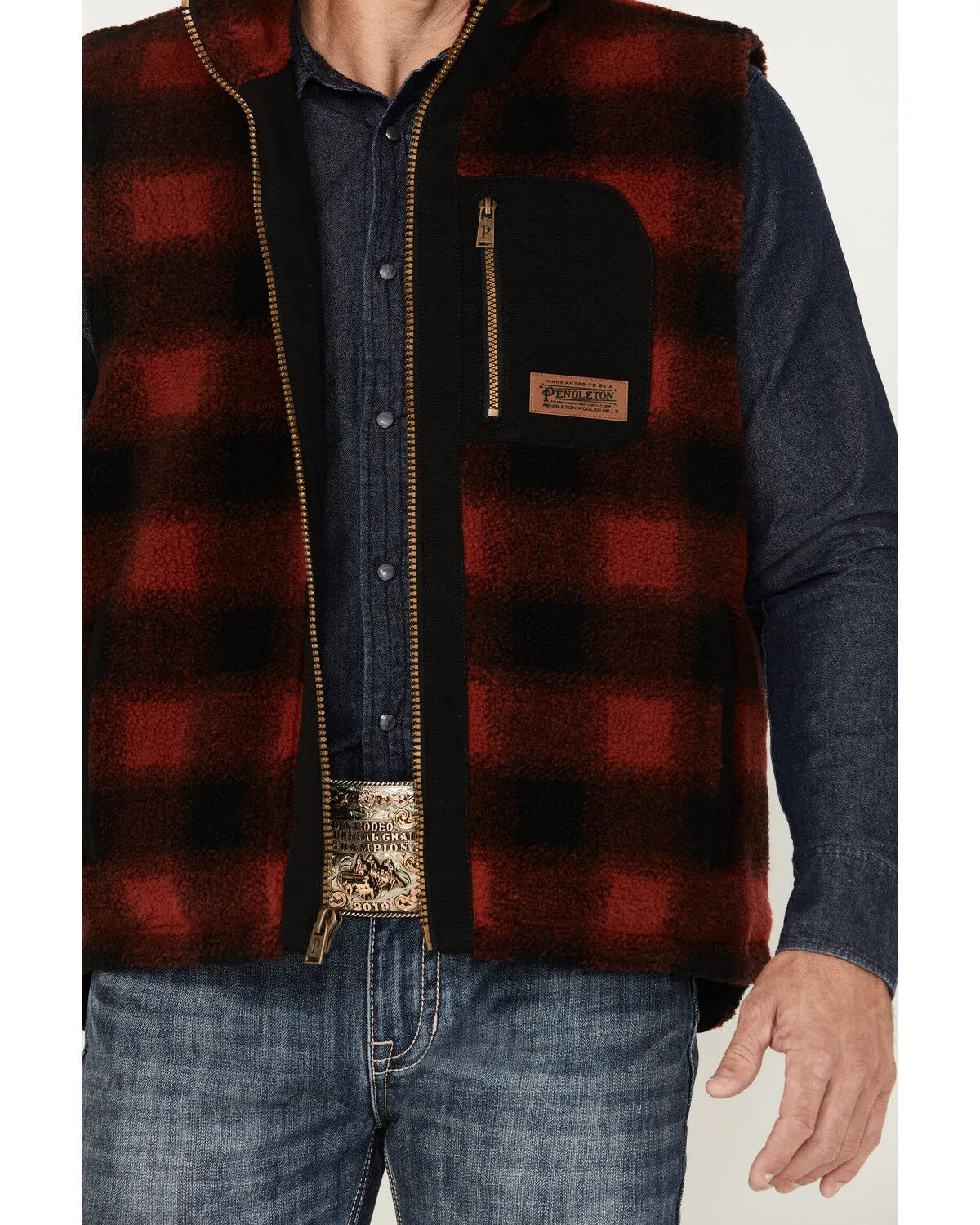 Product Name:  Pendleton Men's Ridgeline Buffalo Checker Fleece Vest