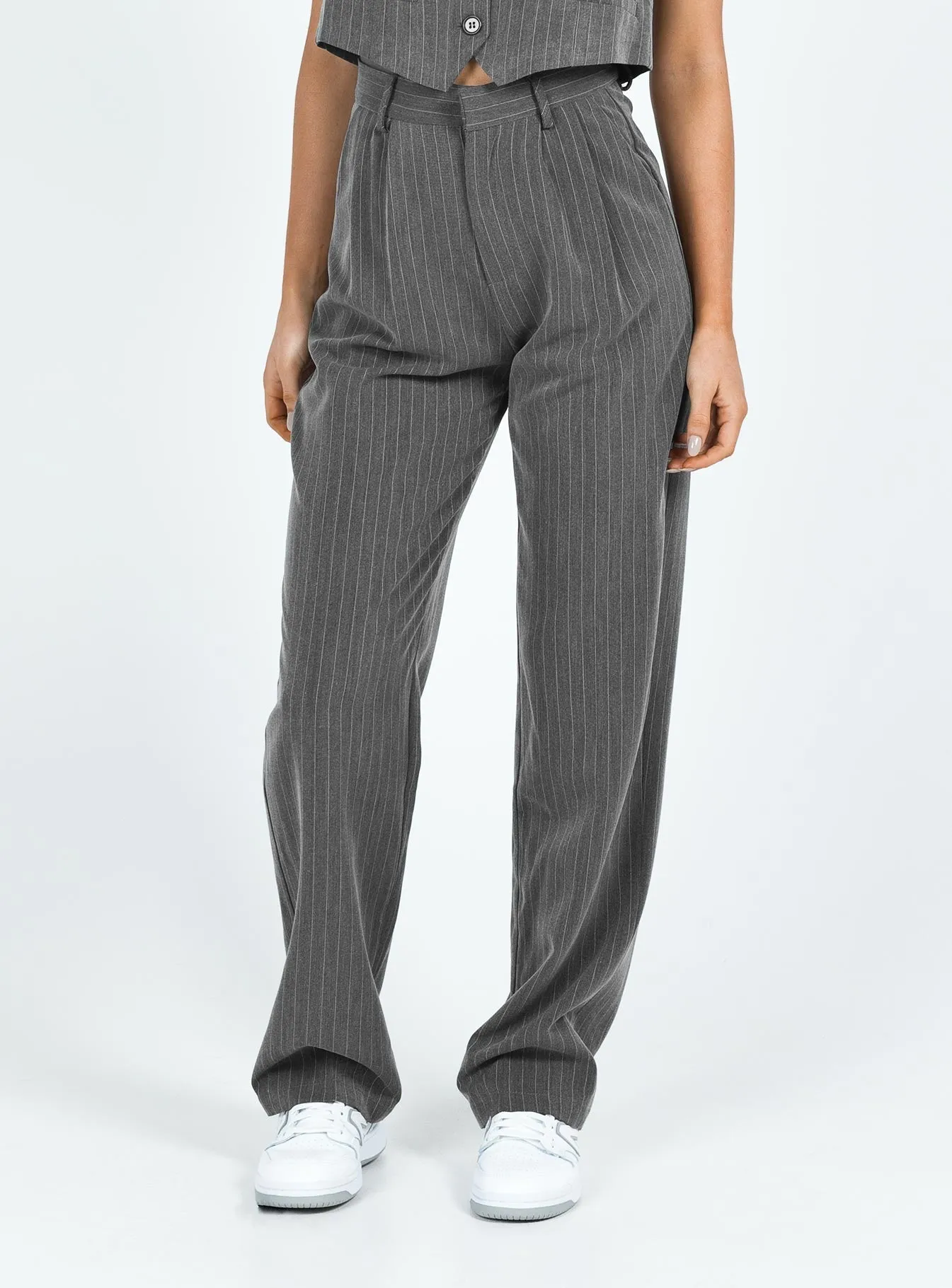 Purley Pinstripe Pants Grey