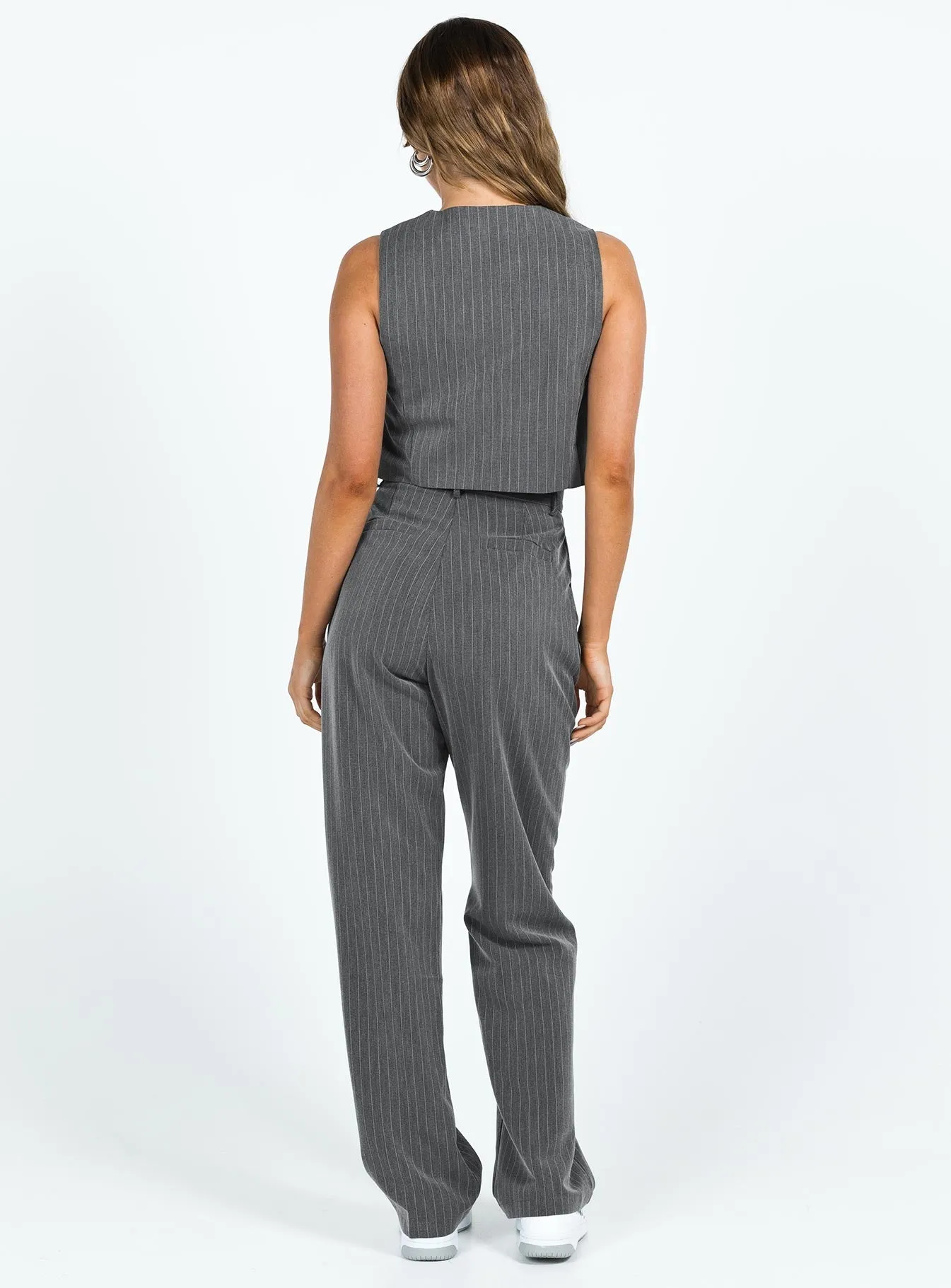 Purley Pinstripe Pants Grey