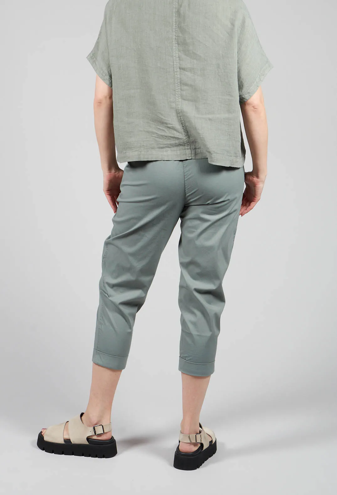 Relaxed Geisha Trousers in Eucalyptus