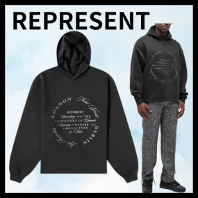 REPRESENT  |Pullovers Street Style Long Sleeves Plain Cotton Logo