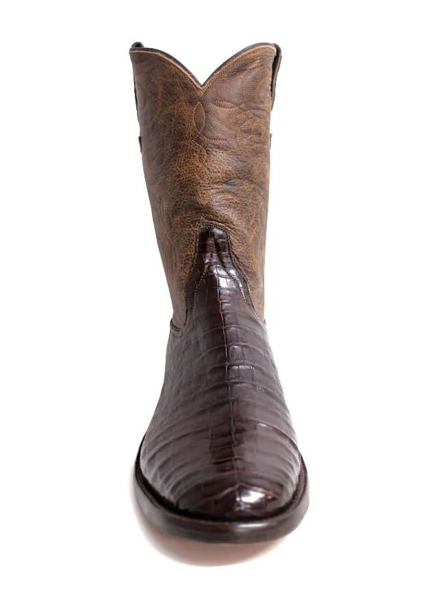 Rios Of Mercedes Mens Chocolate Caiman Belly Roper Boots