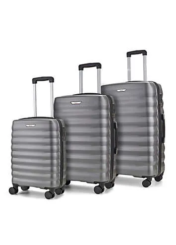 Rock Luggage Berlin Set of 3 8 Wheel Hardshell Suitcases | Kaleidoscope