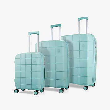 Rock Pixel 3 Piece Set 8 Wheel Hardshell Expandable Suitcases | Kaleidoscope