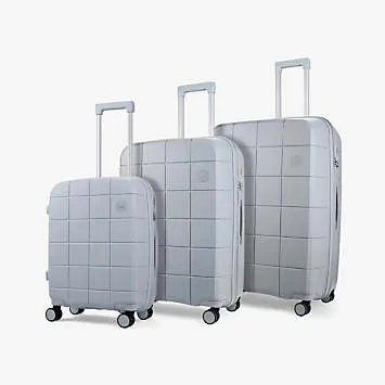 Rock Pixel 3 Piece Set 8 Wheel Hardshell Expandable Suitcases | Kaleidoscope