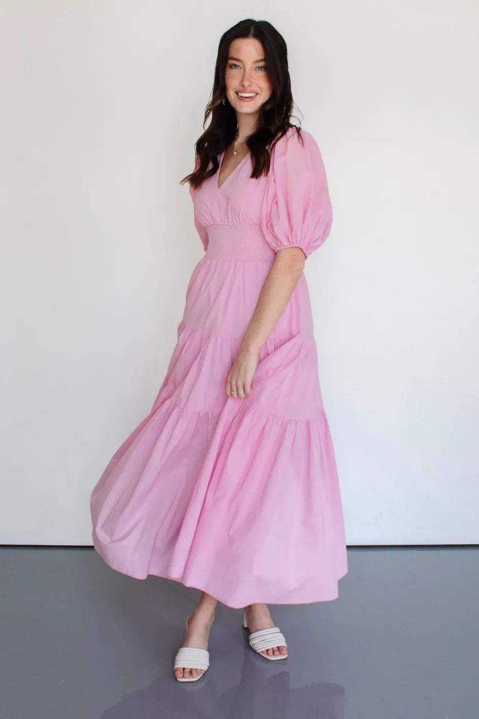 Rosy Days Maxi Dress