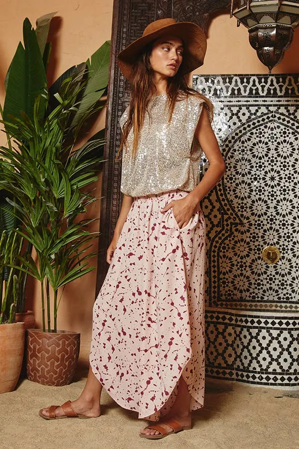 Sale - Smocked Waistband Wide Leg Pants