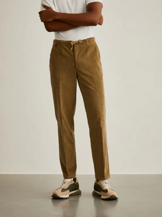 Slim fit corduroy pants