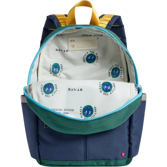 STATE Kane Mini Backpack, Green/Navy