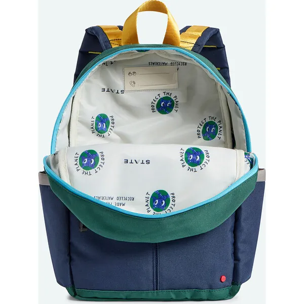 STATE Kane Mini Backpack, Green/Navy